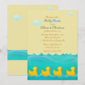 Enten-in Folge Babyparty-Einladung Einladung (Vorne/Hinten)