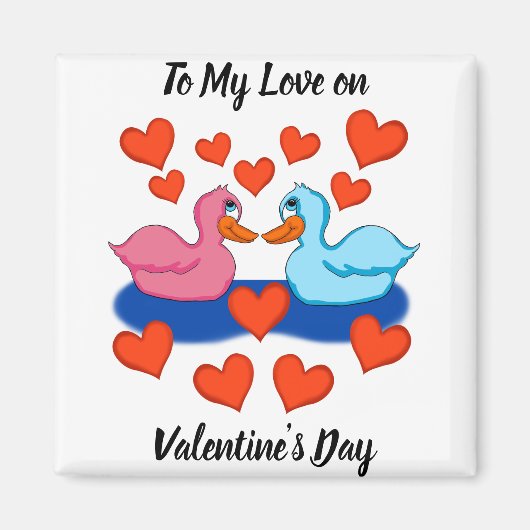 Enten in Liebe Magnet (Vorne)