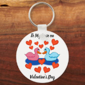 Enten in Liebe Schlüsselanhänger (Vorderseite)