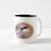 Enten-Jagd Drakestockenten-Kaffeetasse Zweifarbige Tasse (VorderseiteRechts)