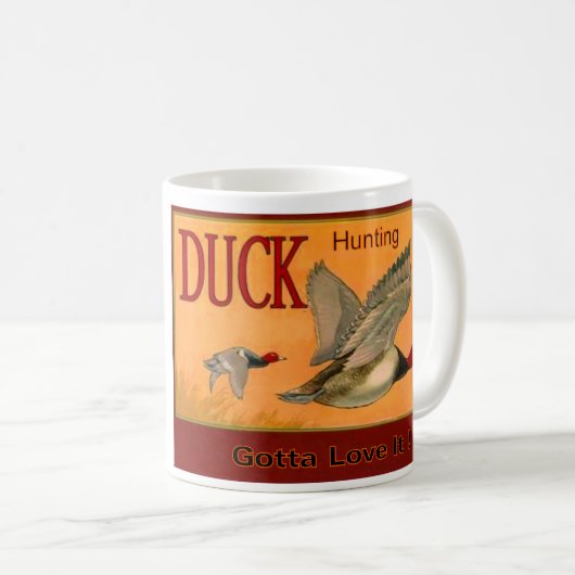 Enten-Jagd-Tasse Kaffeetasse (VorderseiteRechts)