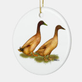 Enten:  Kakifarbiger Campbell Keramikornament (Links)