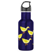 Enten Kinder Wasserflasche mit Name (Vorderseite)