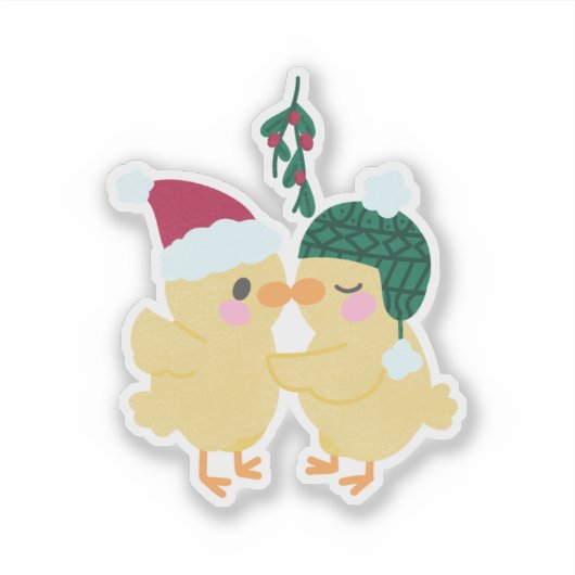 Enten küssen aufkleber (Vorderseite)