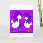 Enten küssen, Grußkarte Karte (Rückseite)