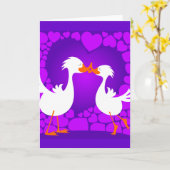 Enten küssen, Grußkarte Karte (Gelbe Blume)