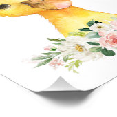 Enten, Landtiere, rosa Blume, Kinderzimmer von Mäd Fotodruck (Ecke)