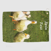 Enten, lebend, Wiese, Tier, Bauernhof, Landleben,  Golfhandtuch (Horizontal)