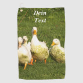 Enten, lebend, Wiese, Tier, Bauernhof, Landleben,  Golfhandtuch (Vorderseite)