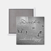 Enten machen mich glücklich magnet (Vorderseite/Rückseite)