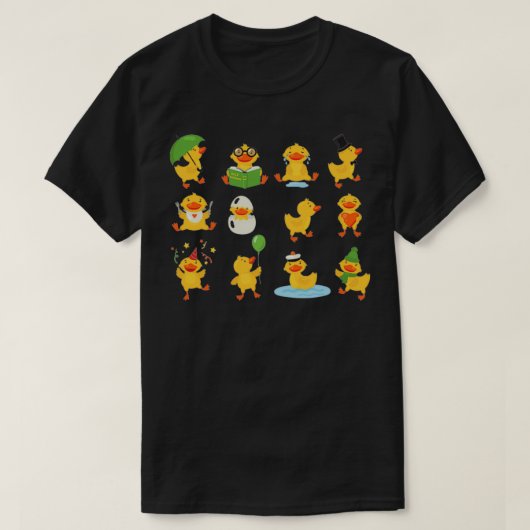 Enten machen Niedliche Dinge 101 T-Shirt (Design vorne)