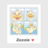 Enten machen Niedliche Dinge : LIEBE Aufkleber (Blatt)