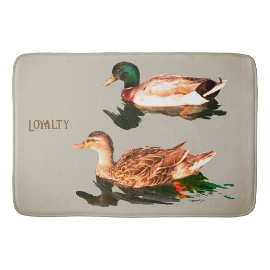 Enten mallards. Loyalität Badematte (Vorderseite)