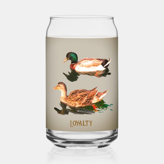 Enten mallards. Loyalität Dosenglas (Vorderseite)