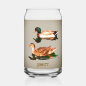 Enten mallards. Loyalität Dosenglas (Rückseite)