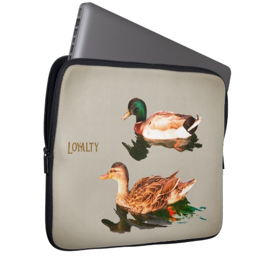 Enten mallards. Loyalität Laptopschutzhülle (Vorne Rechts)