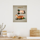 Enten mallards. Loyalität Poster (Küche)