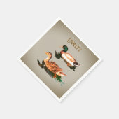 Enten mallards. Loyalität Serviette (Ecke)