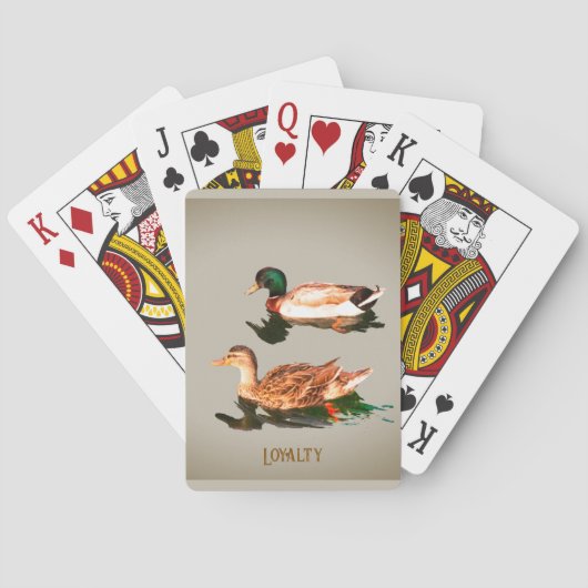Enten mallards. Loyalität Spielkarten (Rückseite)