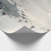 Enten, Mallards und Schwäne am See bei Sonnenunter Geschenkpapier (Ecke)