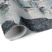 Enten, Mallards und Schwäne am See bei Sonnenunter Geschenkpapier (Rolleneckpunkt)