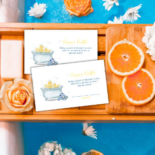 Enten-Mama-Badewanne-Windel-Raffle-Baby-Party  Begleitkarte