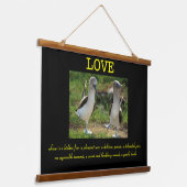 Enten mit blauen Füßen in Liebe Wandteppich Mit Holzrahmen (Gewinkelt)