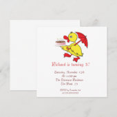 Enten mit Kuchen Einladung (Vorne/Hinten)