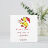 Enten mit Kuchen Einladung (Stehend Vorderseite)