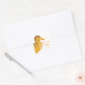 Enten mit Liebe-Gefallen Quadratischer Aufkleber (Umschlag)