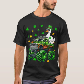 Enten-Monstertruck-Bauer St. Patrick's Day Shamroc T-Shirt