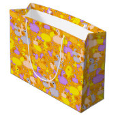 Enten-n-Dots-Style-1-Orange-GIFT BAG L Große Geschenktüte (Rückseite Schrägansicht)