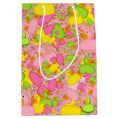 Enten-n-Dots-Style-2-Lt Pink-GIFT BAG Mittlere Geschenktüte (Vorderseite)