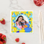 Enten-n-Dots-Style-3-Gelb-FOTO-TEMPLATE- Serviette (Beispiel)