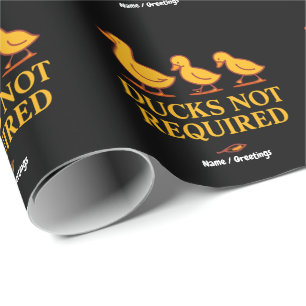Enten nicht erforderlich Lustige minimalistische Geschenkpapier