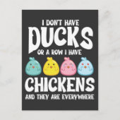 Enten oder eine Reihe habe ich überall Hühner Postkarte (Vorderseite)