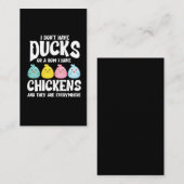 Enten oder eine Rohe habe ich überall Hühner Visitenkarte (Vorne/Hinten)