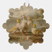Enten - Papierkartendekorationsgeschirr Ornament Karte (Vorderseite)