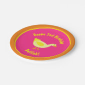 Enten-PapierTeller-Tiergeburtstags-Party Pappteller (Schrägansicht)