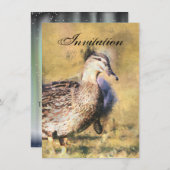 Enten-Party-Mitteilungs-Einladung Einladung (Vorne/Hinten)