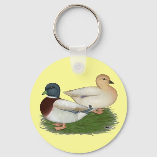 Enten: Pastellrufe Schlüsselanhänger (Vorderseite)