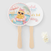 Enten Pool Party Handfächer Geburtstagsgeschenk (Vorne und Hinten)