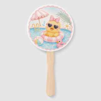 Enten Pool Party Handfächer Geburtstagsgeschenk