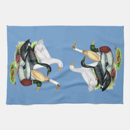 Enten-Quartett Geschirrtuch (Horizontal)
