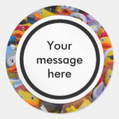 Enten Runder Aufkleber (Vorderseite)