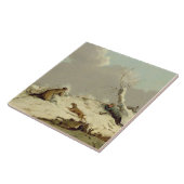 Enten-Schießen im Winter (Öl auf Leinwand) Fliese (Seite)