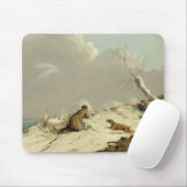 Enten-Schießen im Winter (Öl auf Leinwand) Mousepad (Mit Mouse)