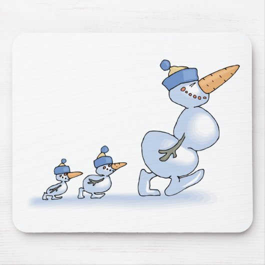 Enten-Schneemänner Mousepad (Vorne)