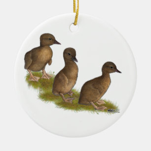 Enten:  Schokoladenläufer Keramikornament