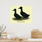 Enten: schwarz gekreuzt poster (Küche)